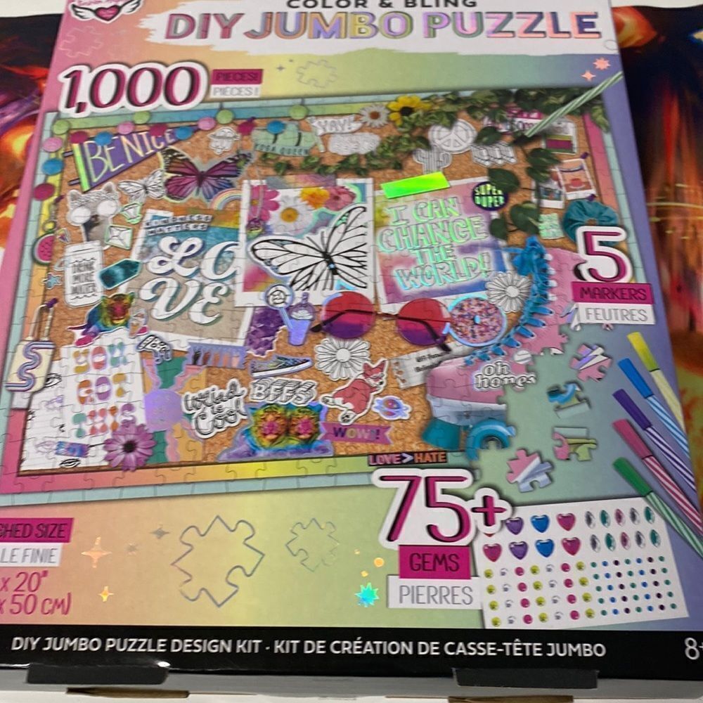 Color & Bling DIY Jumbo puzzle 1,000 pieces new